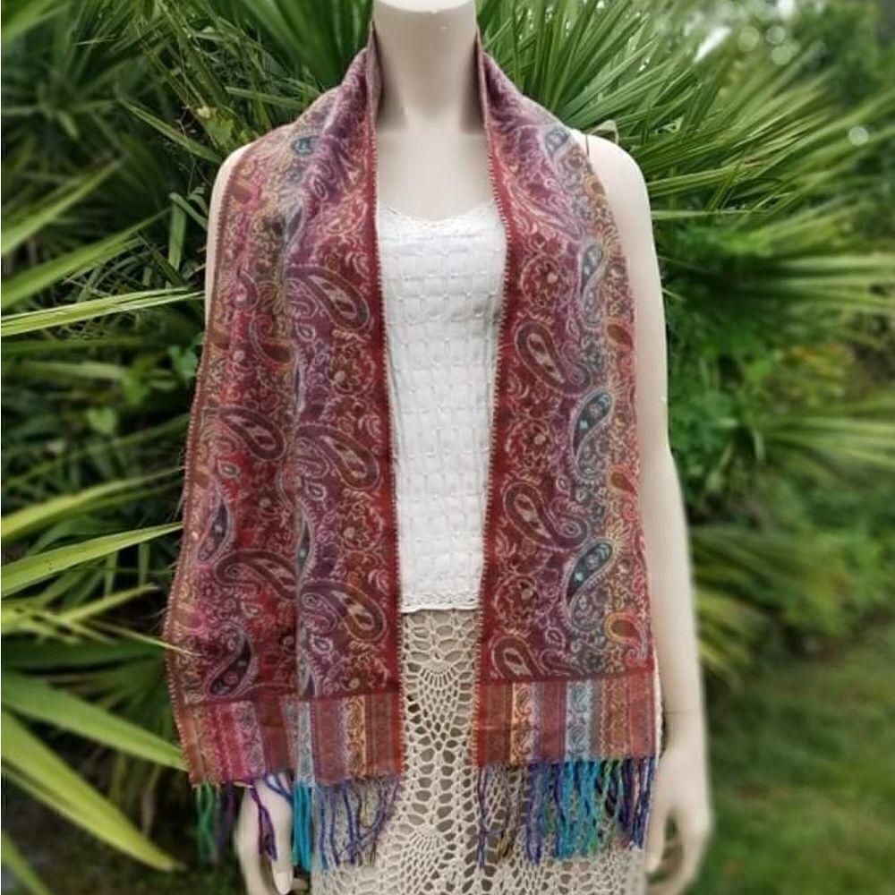 Merona Multi-Colored 100% Acrylic Scarf